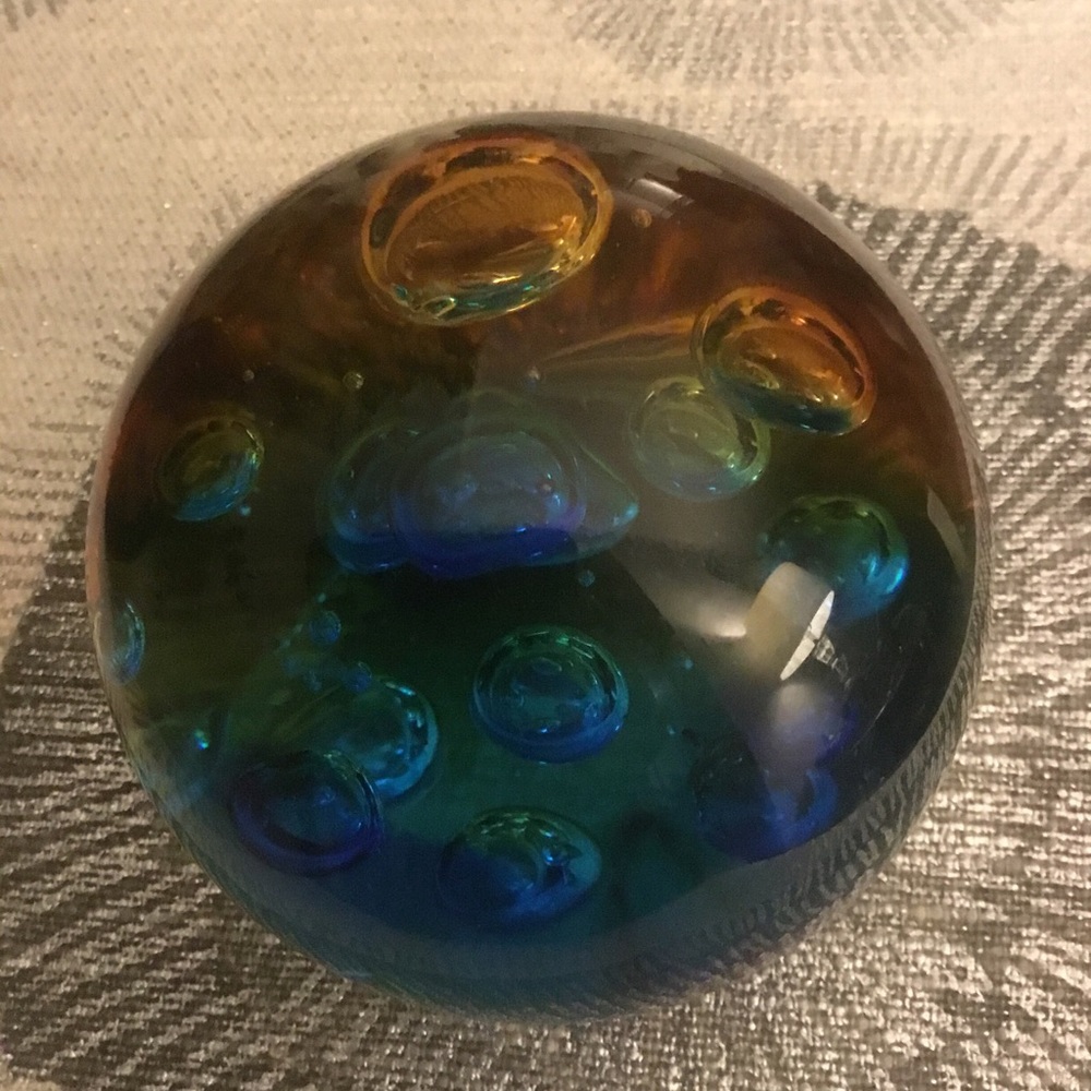 Colorful Bubble Glass Art Sphere
